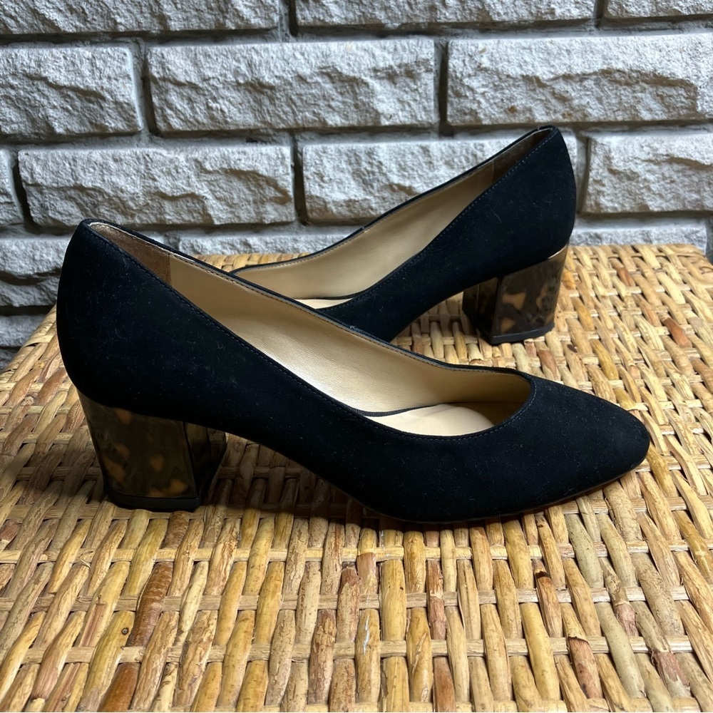 Talbots Suede Pumps Tortoise Shell Heel